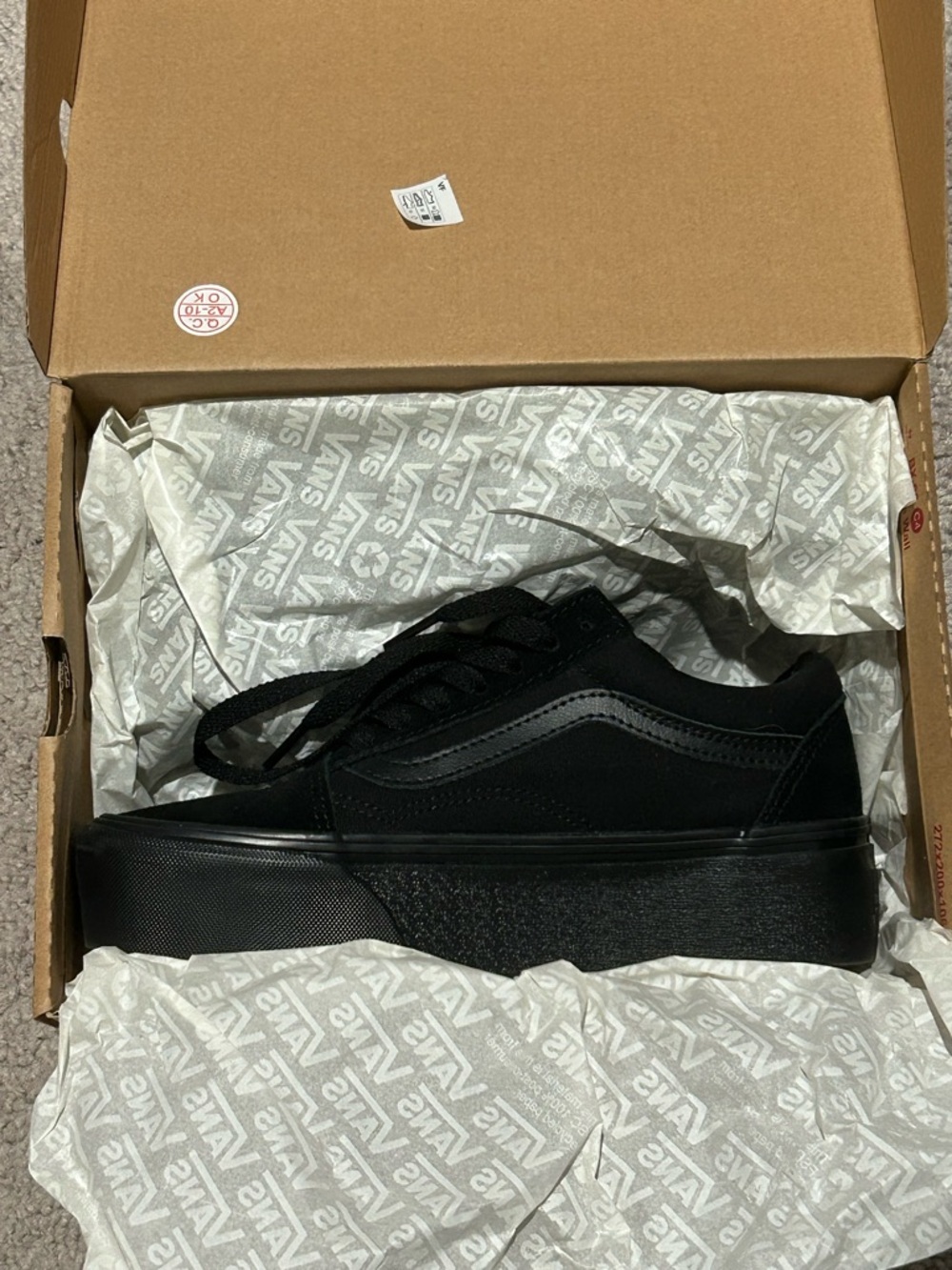 Vans Black Platform Old Skool Stac Sneakers